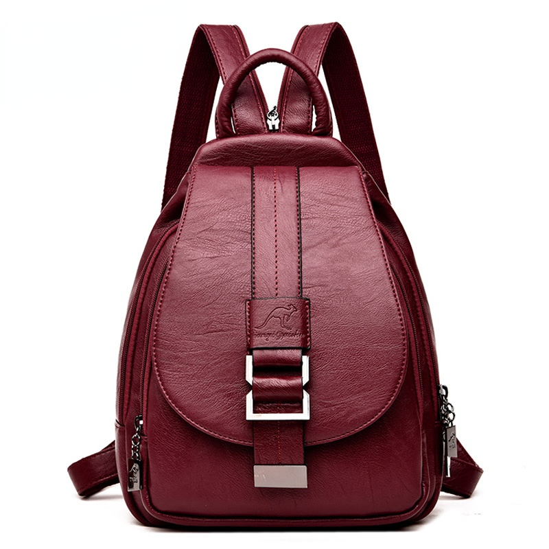 ออกแบบกระเป๋าเป้สะพายหลังผู้หญ - Leather Backpack Vintage บทวิจารณ์และราคา